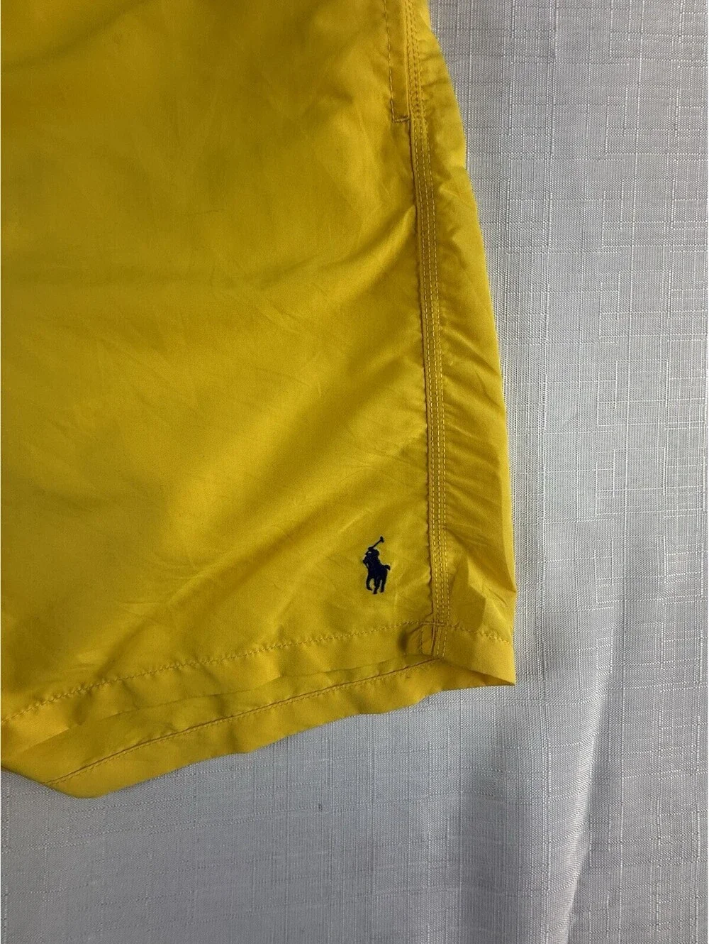 Polo Ralph Lauren Traveler Swim Trunks Mens L Yellow Cargo Pocket Pony Nylon